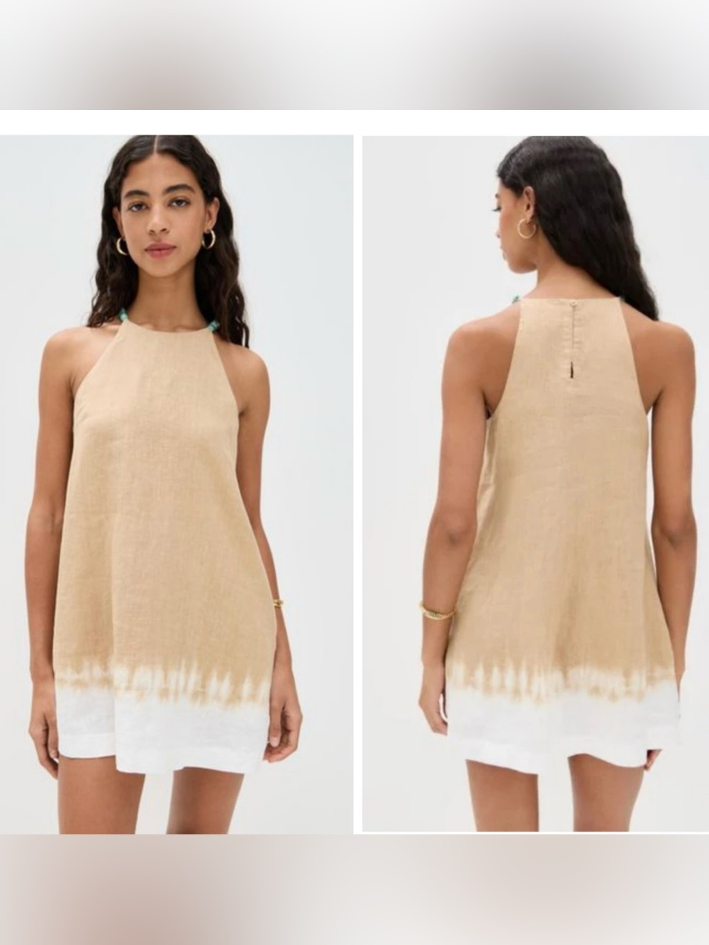 Staud Cabo Linen Dress in Desert Tie Dye Size XS